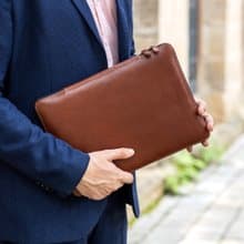 MacBook Pro Zip Case Leather, Personalized MacBook Air Zip Case Leather