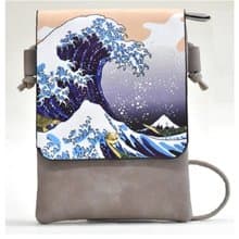 【浮世繪】日系和風肩背包(葛飾北齋-富嶽三十六景-神奈川沖浪裏)