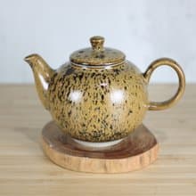 【送禮好物】240ml 鱔黃 天目釉 圓滿茶壺 鶯歌名家葉敏祥作