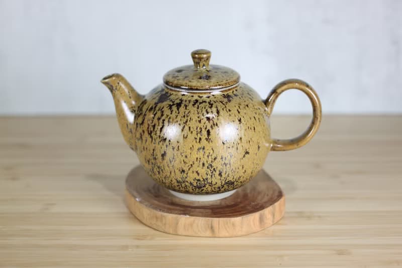 【送禮好物】240ml 鱔黃 天目釉 圓滿茶壺 鶯歌名家葉敏祥作