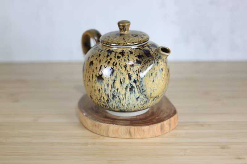 【送禮好物】240ml 鱔黃 天目釉 圓滿茶壺 鶯歌名家葉敏祥作