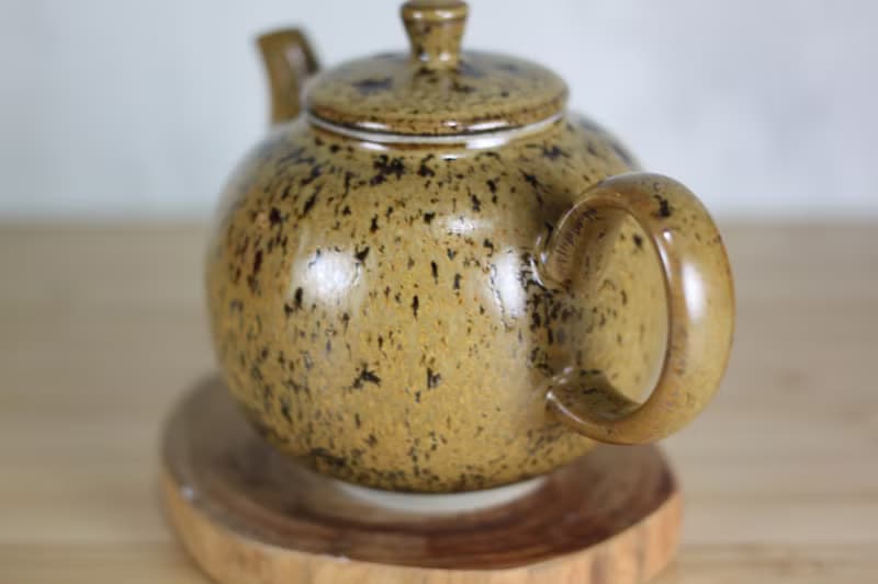 【送禮好物】240ml 鱔黃 天目釉 圓滿茶壺 鶯歌名家葉敏祥作