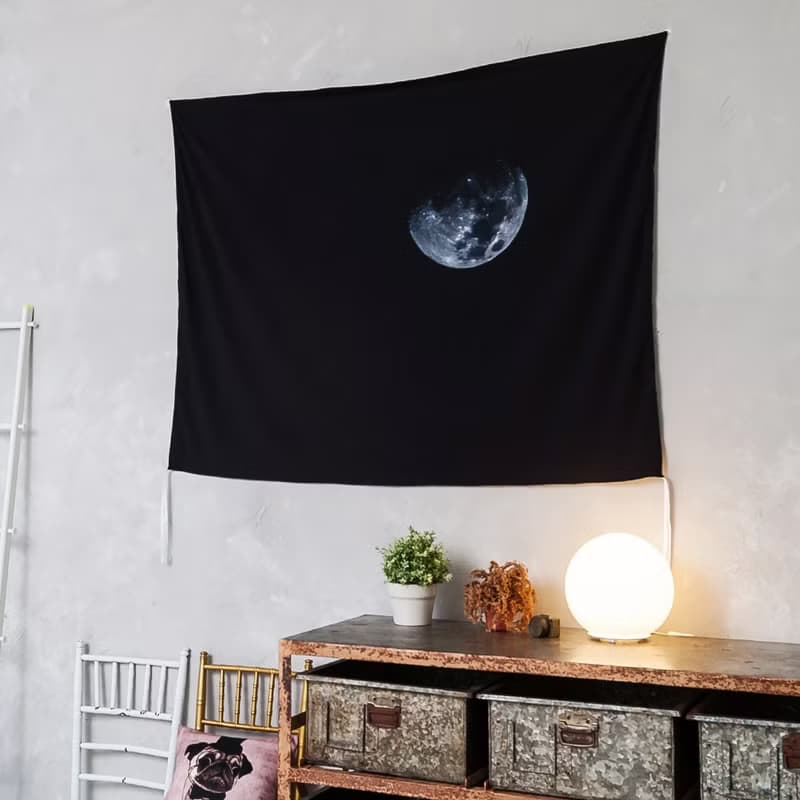 Black Moon-壁幔Wall Tapestry-牆壁裝飾 居家佈置 禮物 家飾掛畫