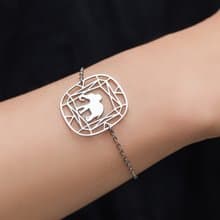 大象手鍊 寶石與動物系列-抗敏醫療鋼