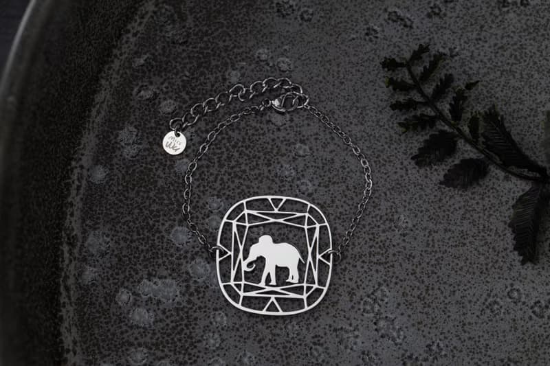 大象手鍊 寶石與動物系列-抗敏醫療鋼