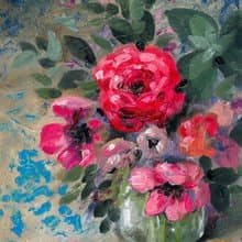 Original artwork - Bright flower bouquet - hand painted oil painting