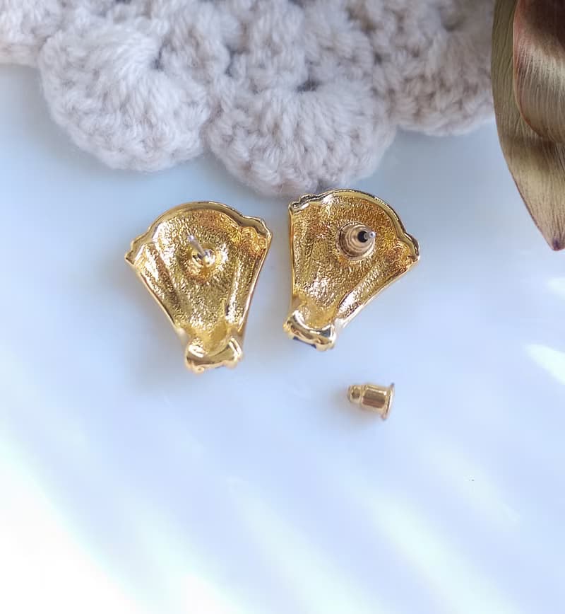 Vintage Jewelry 西洋古董飾品 優雅 復古 摩登 黑色調 針式耳環