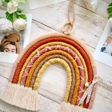 【Macrame DIY材料包】奶茶系療癒彩虹掛飾 I 牆面佈置首選