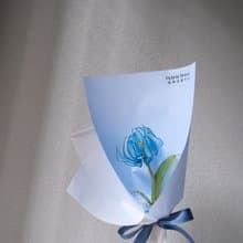 靜藍單朵鬱金香花束