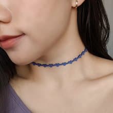 酒紅/寶藍 麂皮絨小愛心choker 短項鍊 極簡美式風