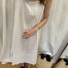 法國風打底小吊帶裙 I french cotton slip dress