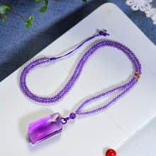 極品天然紫水晶無事牌吊墜 天然原色 晶體通透 全晶體 闢邪轉運