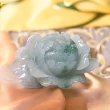 冰飄藍花翡翠牡丹花| 天然緬甸玉翡翠A貨 | 送禮