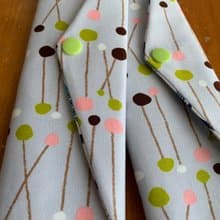 文青風環保筷袋  彩色點點 灰 手作餐具袋.交換禮物.嚴選最