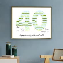 Number Photo collage Editable Canva Template, Anniversary Gift, Birthday Gift