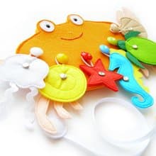 Fishing set from felt, gift for toddler