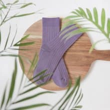乾燥感・機能美學羅紋襪∣紫羅蘭x紫丁香∣22-26cm∣襪子・設計襪