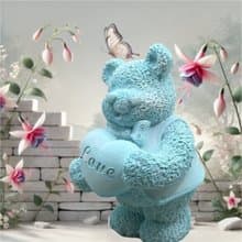 愛心小熊LOVE 擴香小盤套組(藍色)  香氛藝術與愛心設計完美融合