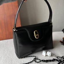 中古包 GUCCI G扣轉鎖手提盒子包