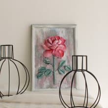 玫瑰 花卉畫 原牆裝飾 極簡主義