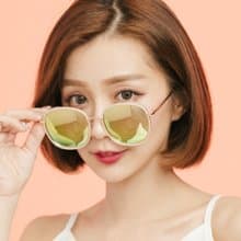 微暈少女的假期│韓流微暈粉色水銀偏光UV400墨鏡