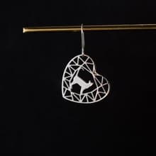 貓咪一號(單邊/一對)耳環-可改夾式-寶石與動物系列