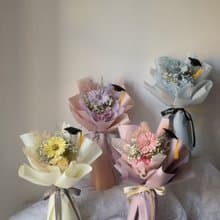 帽子花花/畢業花束/乾燥花束