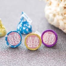 粉色囍字水滴巧克力 KISSES婚禮喜糖(每包100顆)