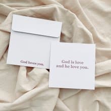 JIN CHA GOD-文創 方形卡片 God is love and he loves you/基督