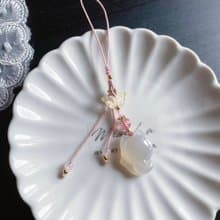 天然瑪瑙 狐仙 愛情守護 招桃花 招人緣 草莓晶 粉晶 手機