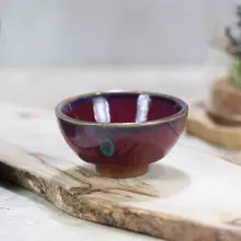 【送禮好物】60ml 玫瑰紫 鈞釉 圓滿茶杯 鶯歌名家葉敏祥作品