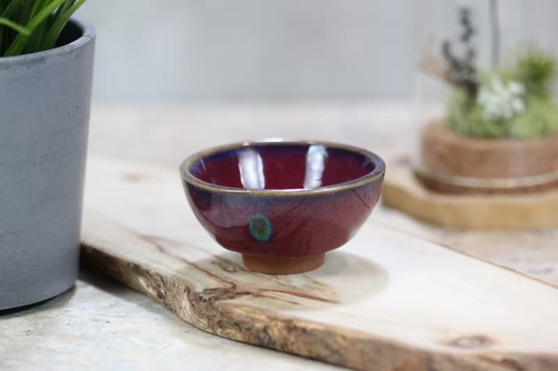【送禮好物】60ml 玫瑰紫 鈞釉 圓滿茶杯 鶯歌名家葉敏祥作品