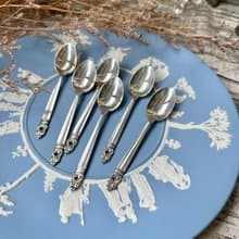 美國古董International Sterling Royal Danish純銀咖啡匙