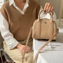 韓國 The Ally | MIA BAG | 米色 | 牛皮手袋 斜背包