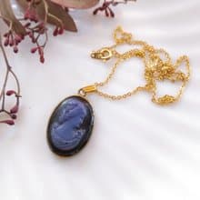 【西洋古董飾品】CAMEO 神秘仕女 黑底 秀氣 項鍊