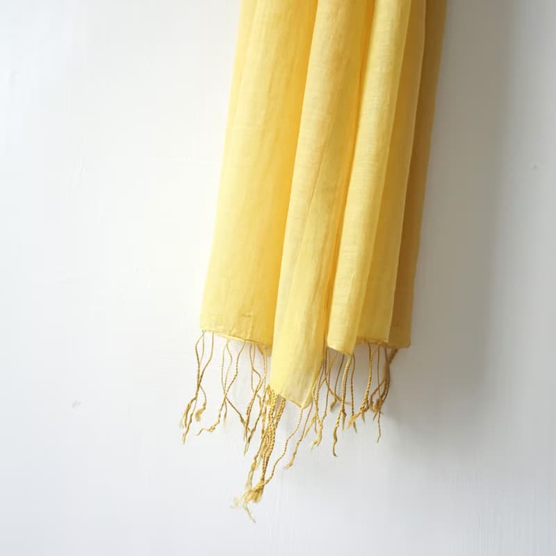 S.A x Vincent Yellow植物染梵谷黃素色圍巾/絲巾