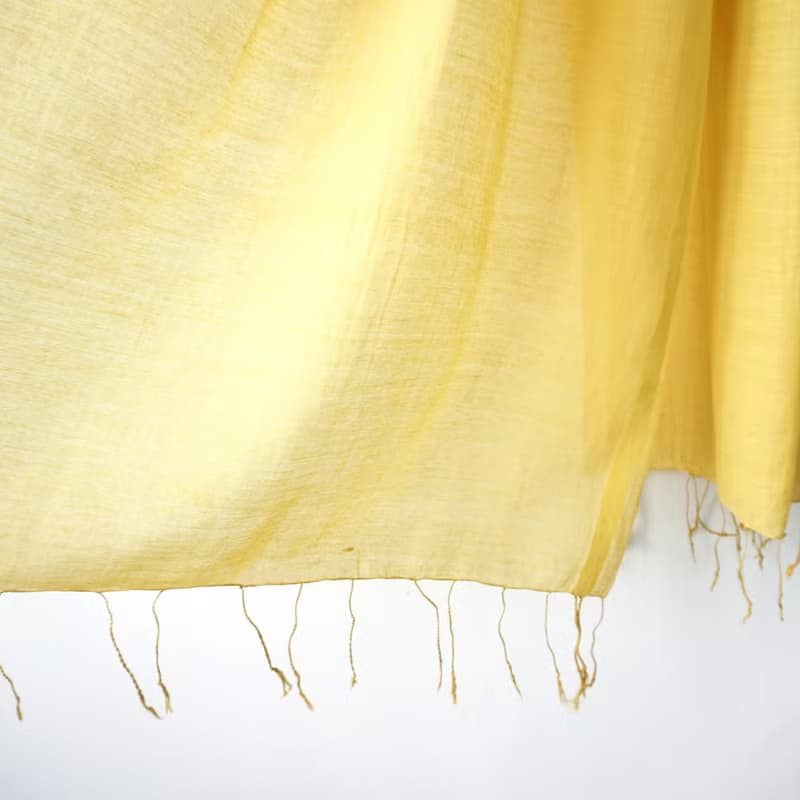 S.A x Vincent Yellow植物染梵谷黃素色圍巾/絲巾