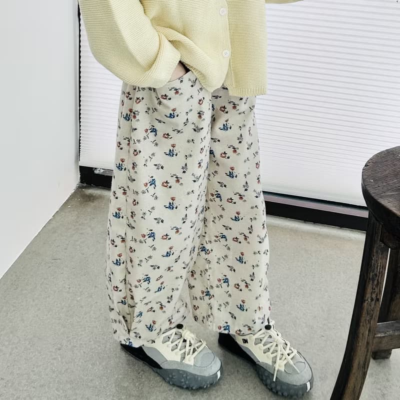 前口袋古典碎花長褲 / 褲子 童裝