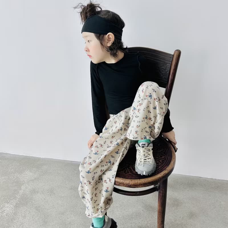 前口袋古典碎花長褲 / 褲子 童裝