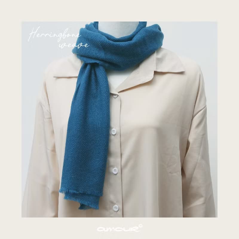 【愛奇蹟 Amour Miracle】喀什米爾 人字形圍巾 Cashmere scarf