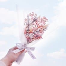 棉花糖滿天星花束   乾燥花 送禮 情人節 禮物 畢業禮物 七夕教師