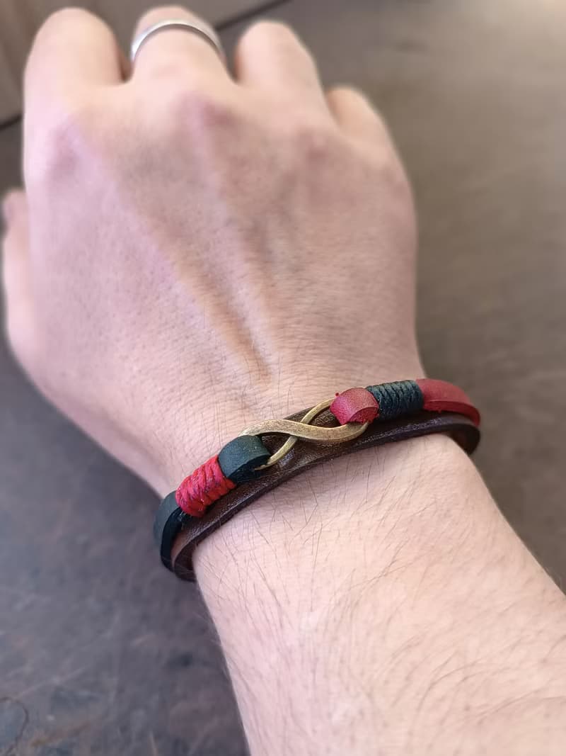 Unisex Minimalist Infinity Leather Bracelet, Anniversary Gift