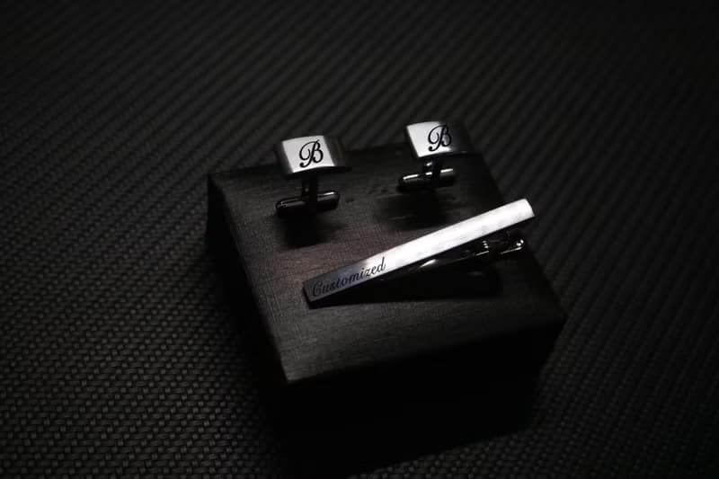 金屬字母姓名袖扣領帶夾套裝商務紳士禮物