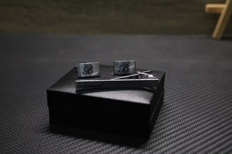 金屬字母姓名袖扣領帶夾套裝商務紳士禮物