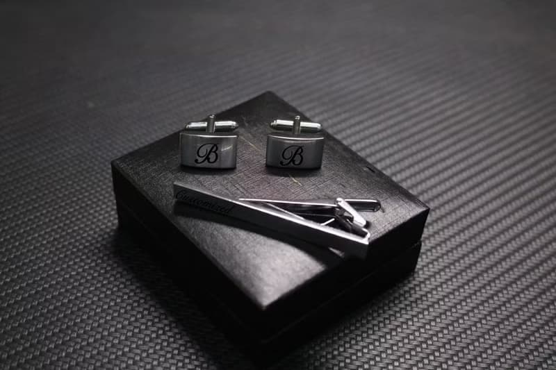 金屬字母姓名袖扣領帶夾套裝商務紳士禮物