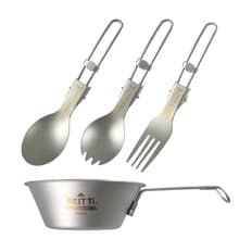 純鈦摺疊餐具 湯匙 叉子 叉匙 雪拉碗