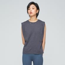 抗菌透氣打摺上衣(女)-夜幕灰
