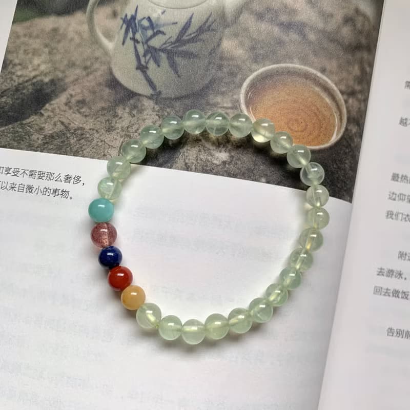 售完欣賞//清。天然葡萄石 南紅 青金石 黃玉 草莓晶 天河石手鏈