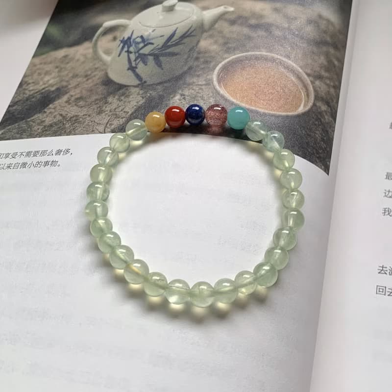 售完欣賞//清。天然葡萄石 南紅 青金石 黃玉 草莓晶 天河石手鏈