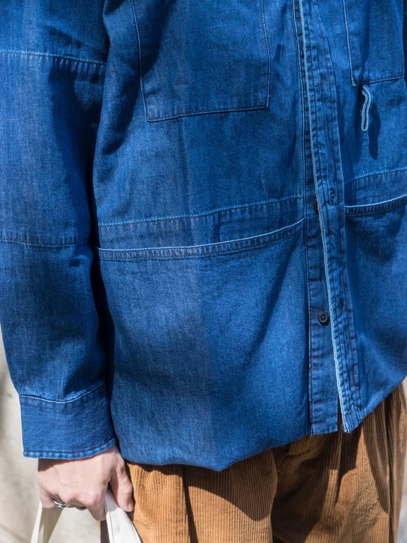 DENIM SHIRTS 日系洗水牛仔襯衫 復古indigo 休閒多口袋設計